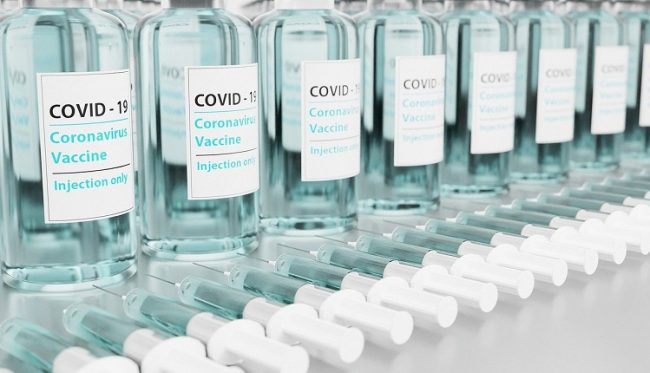 Covid vaccine administered in country